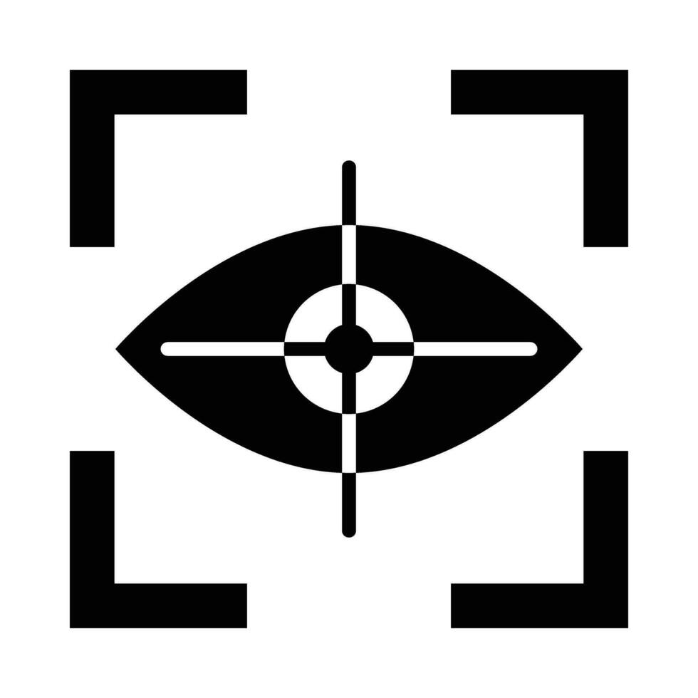 Eye Tracking Vector Glyph Icon For Personal And Commercial Use.