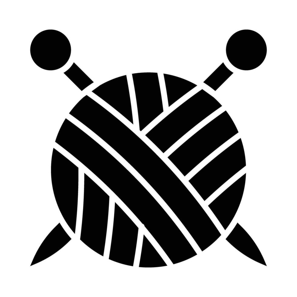 Knitting Vector Glyph Icon For Personal And Commercial Use.