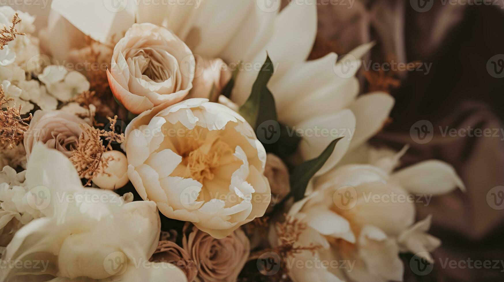 generativo ai, Boda ramo de flores flores, estético Fresco racimo, apagado coloresc foto