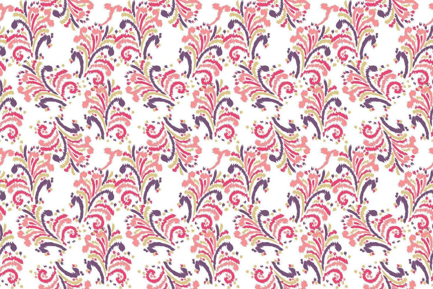 floral Clásico sin costura modelo para retro fondos de pantalla encantado Clásico flores letras y artesanía movimiento inspirado. diseño para envase papel, fondo de pantalla, telas y Moda ropa. ikat modelo. vector