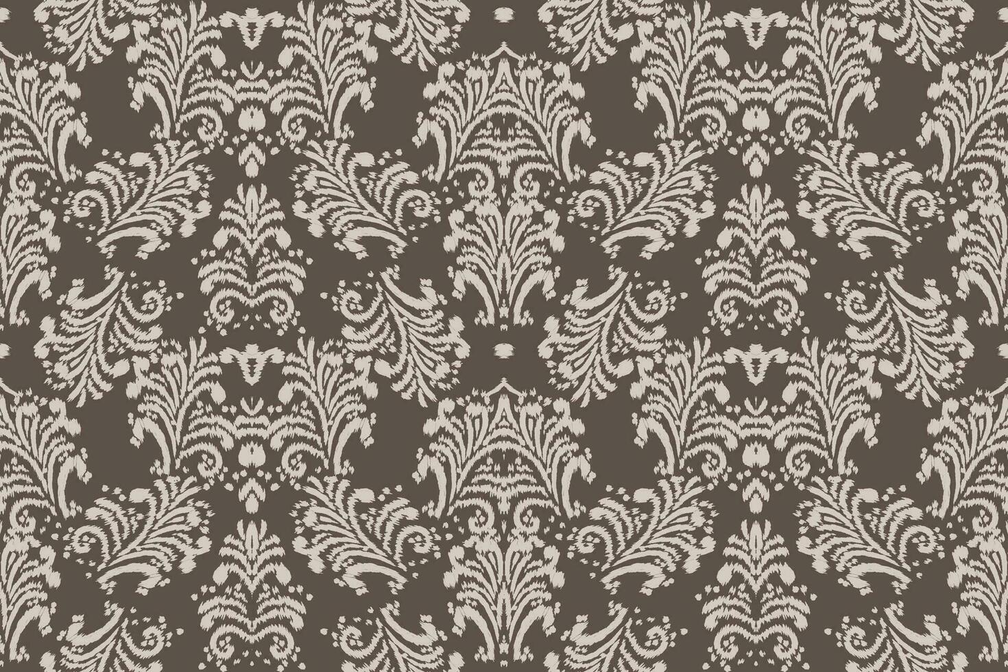 Floral vintage seamless pattern for retro wallpapers. Enchanted Vintage Flowers. Arts and Crafts movement inspired. Design for wrapping paper, wallpaper, fabrics and fashion clothes. Ikat pattern. vector