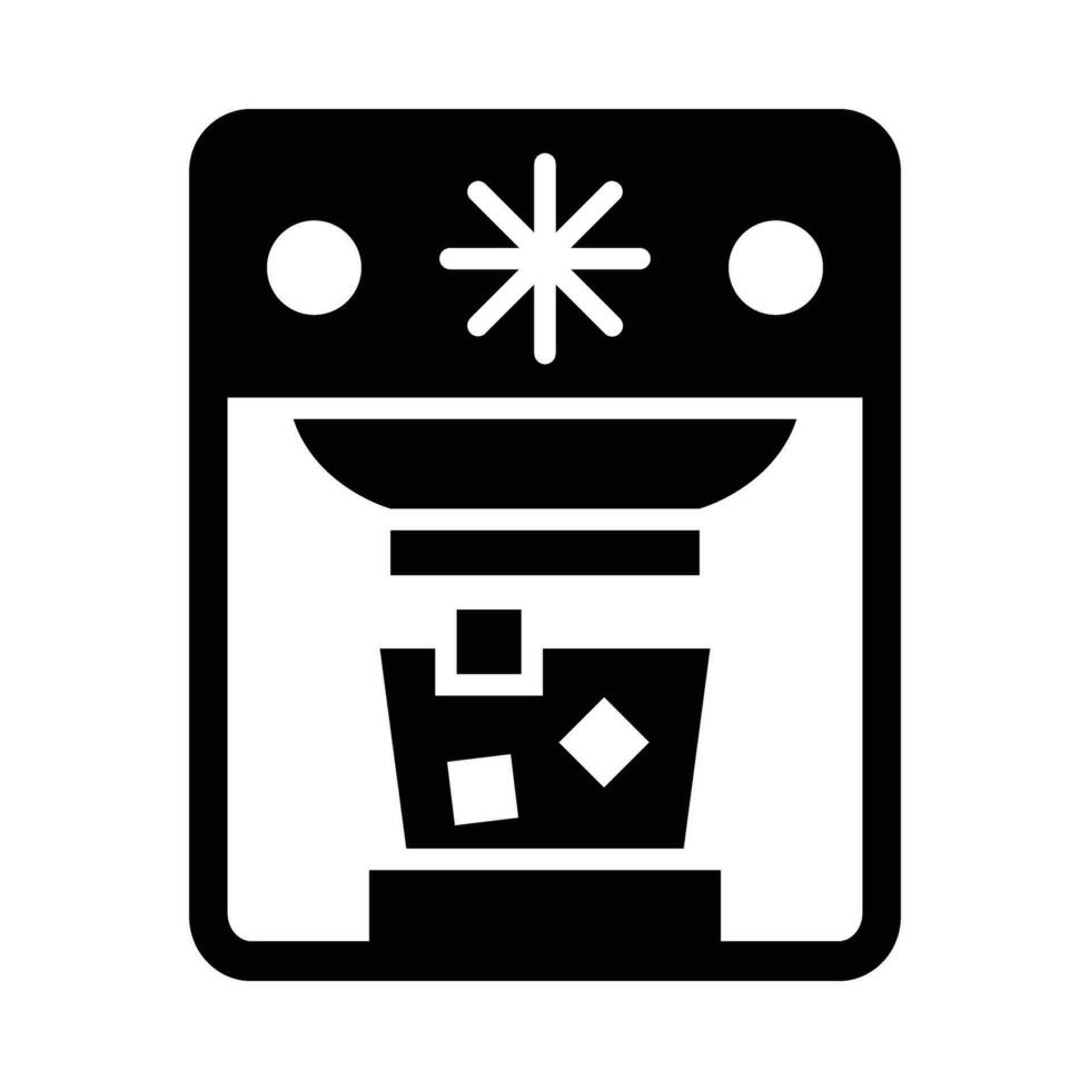 Ice Maker Vector Glyph Icon For Personal And Commercial Use.