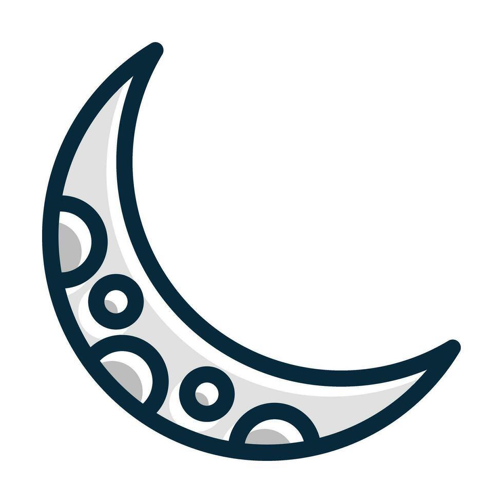 Half Moon Vector Thick Line Filled Dark Colors Icons For Personal And Commercial Use.