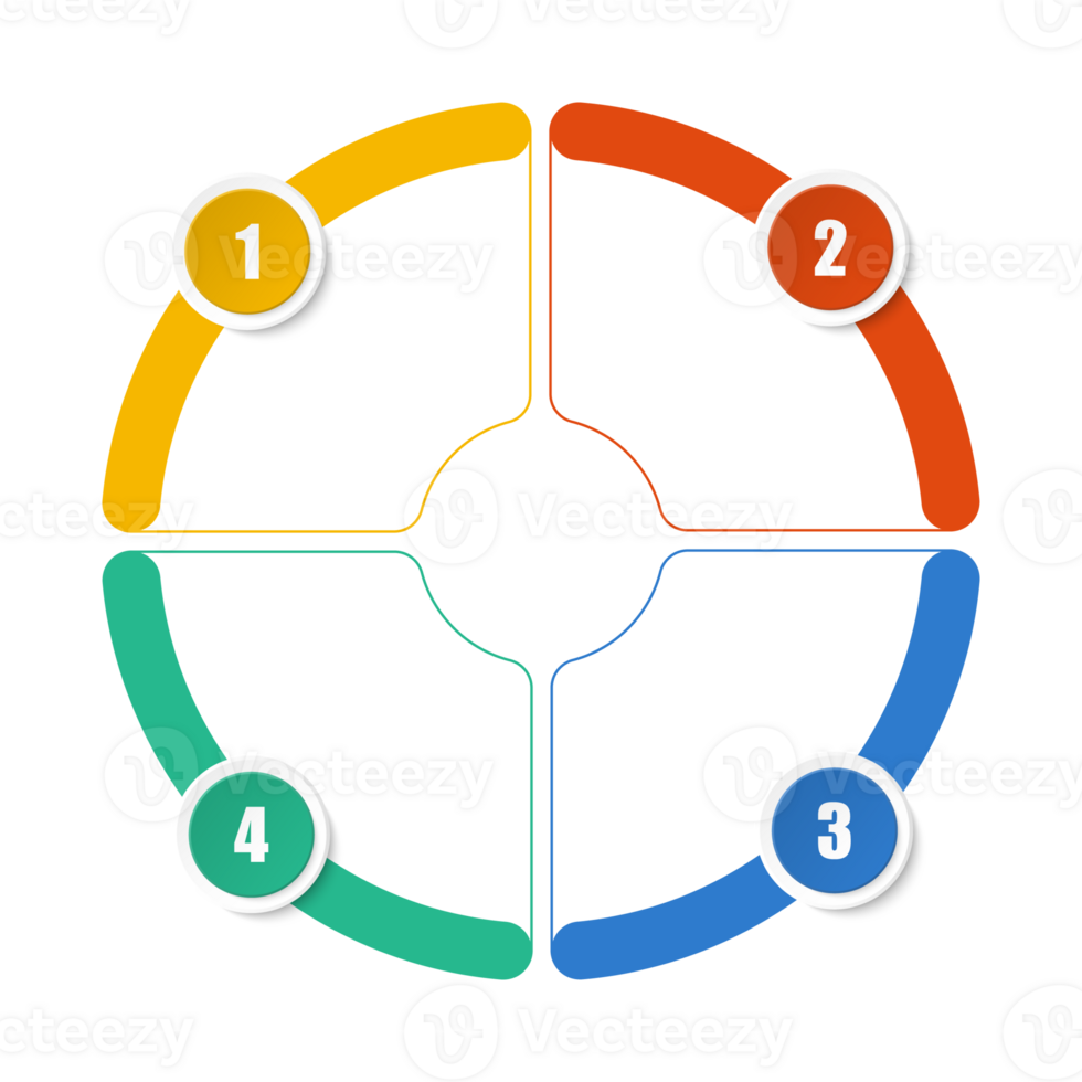 Infographic with 4 steps, process or options. png