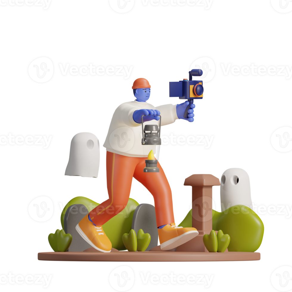 3D Ghost Vlogger png