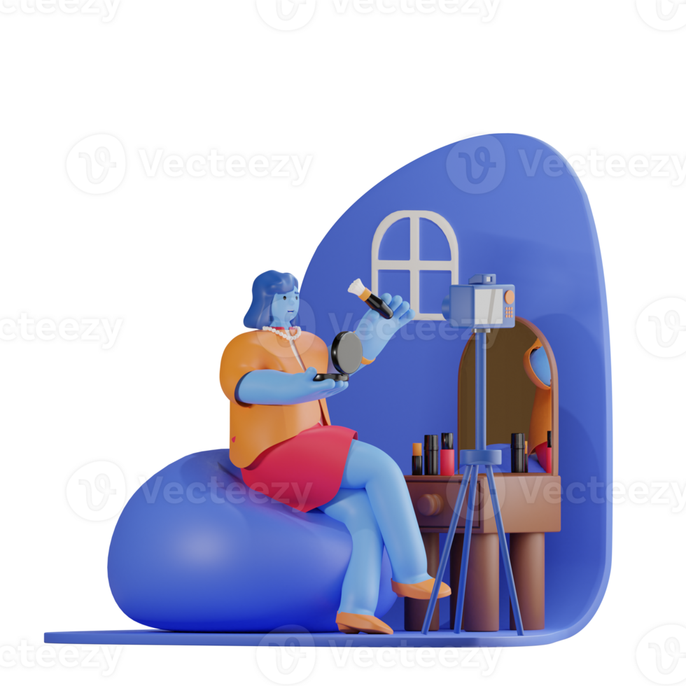 3D Makeup Vlogger png