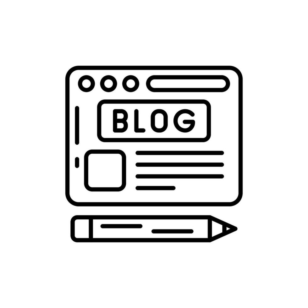 Blog icon in vector. Illustration vector