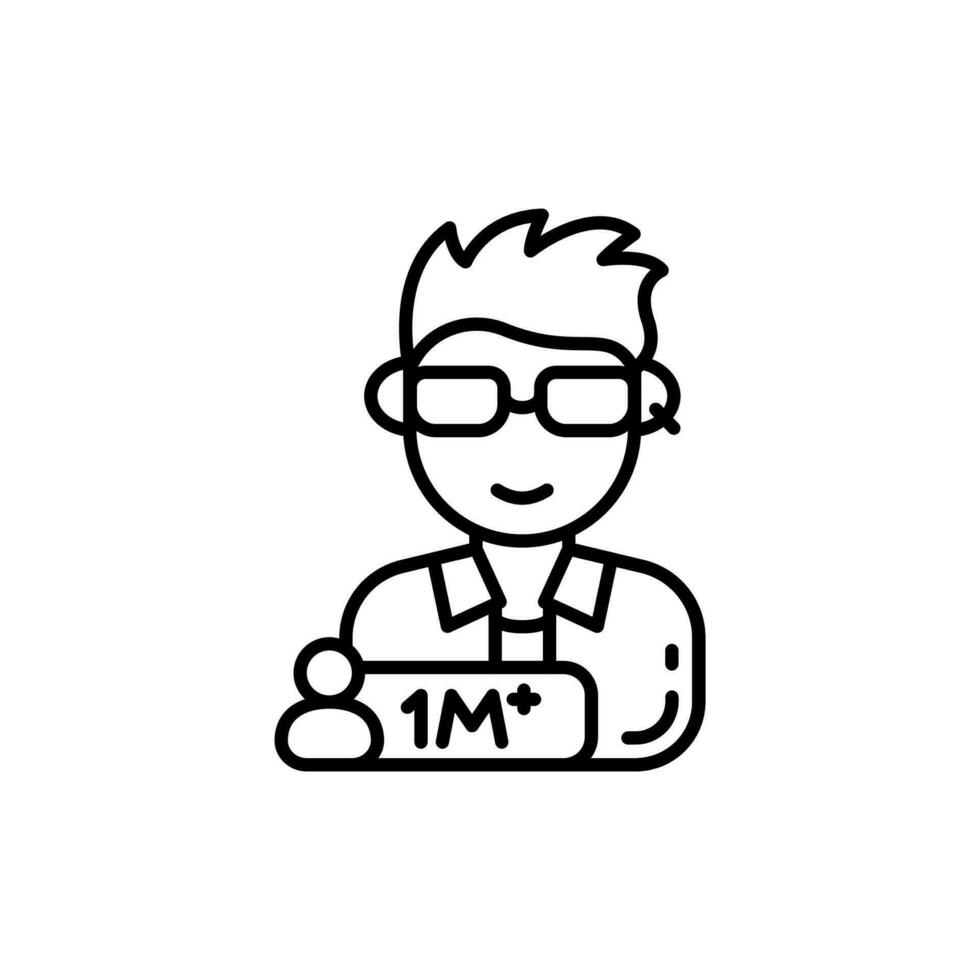 Male Influencer icon in vector. Illustration vector