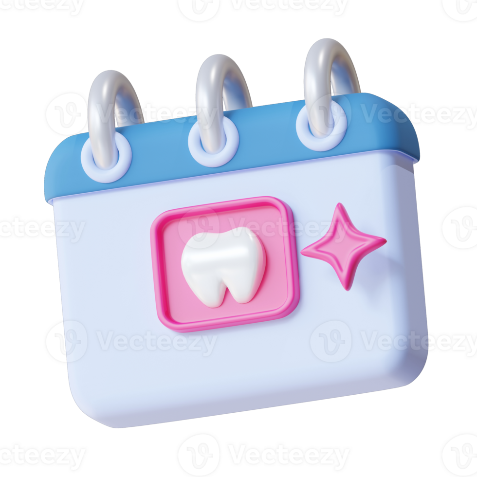 3d illustration dental schedule png