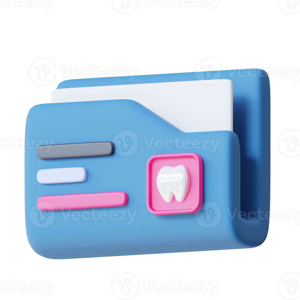 3d illustrarion dental record png