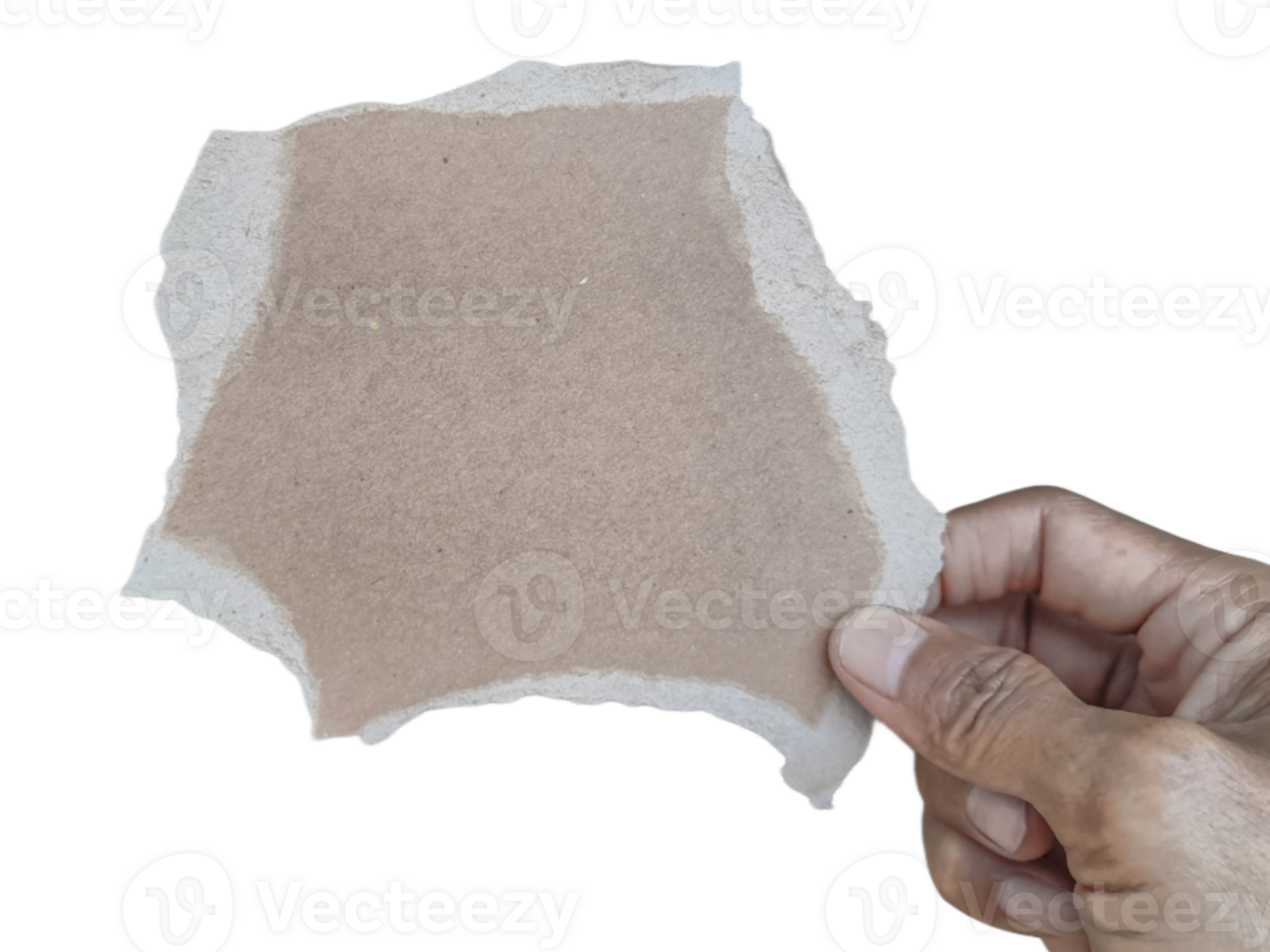 Hand holding cardboard. Torn Ripped Paper Cardboard Edges Pieces. Rough Grunge Elements of paper materials png
