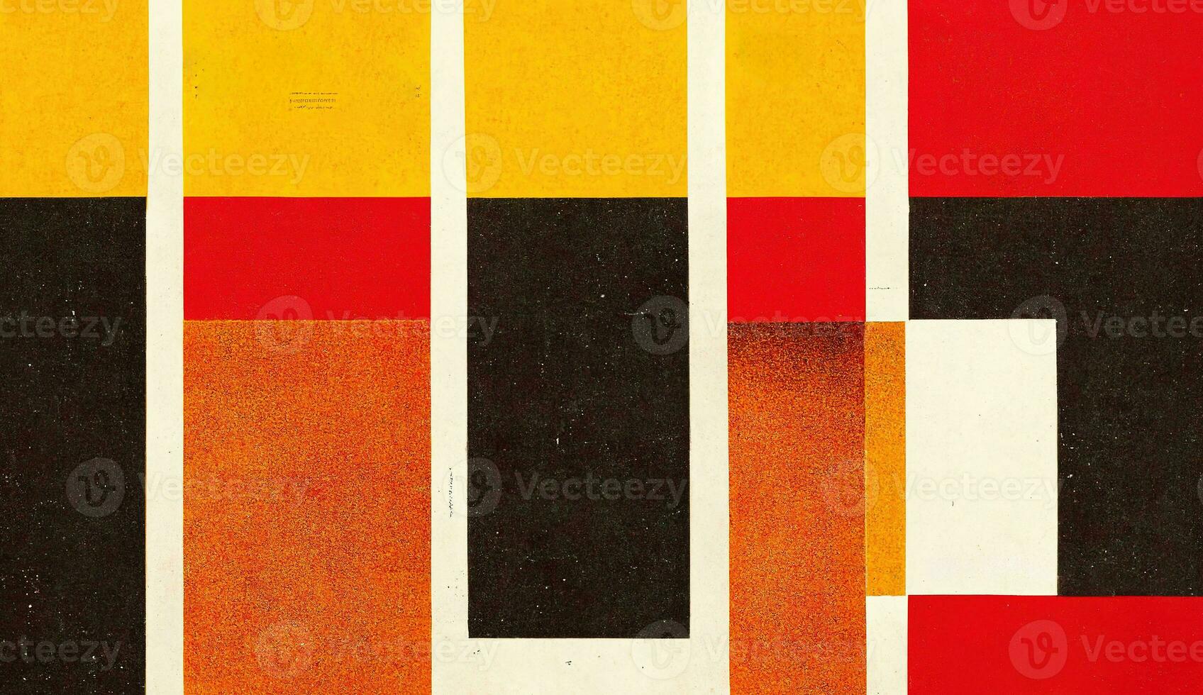 generativo ai, resumen Bauhaus estilo otoño colores antecedentes con granoso papel textura. de moda contemporáneo mínimo 20s geométrico diseño. digital Arte. foto
