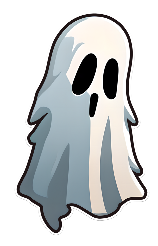 pauroso fantasma etichetta png