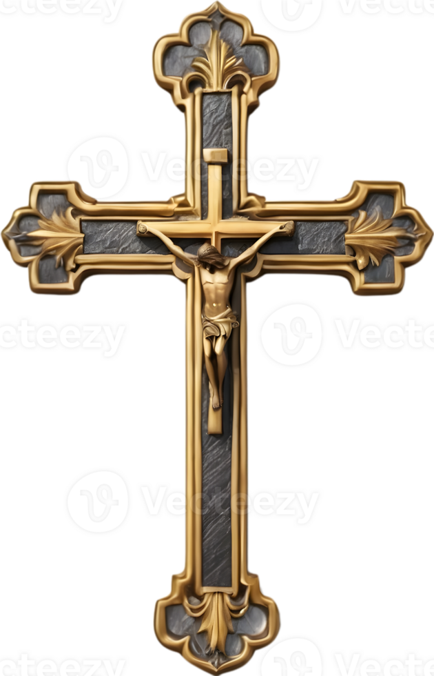 Christian cross, cross symbol, Christian faith, religious icon ai generative png