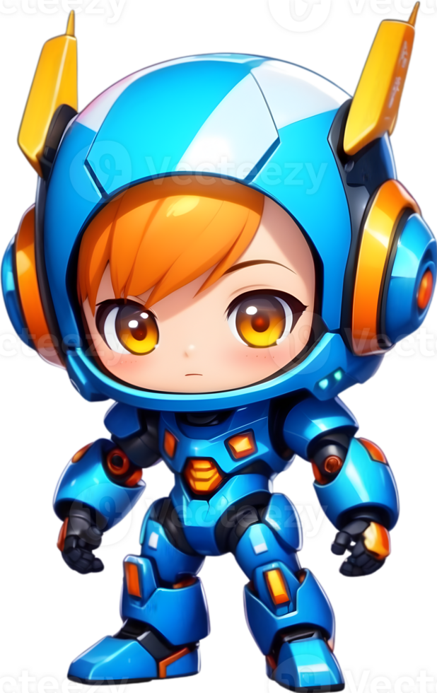 linda chico robot, adorable androide, chico robot diseño, amigable para niños robot ai generativo png