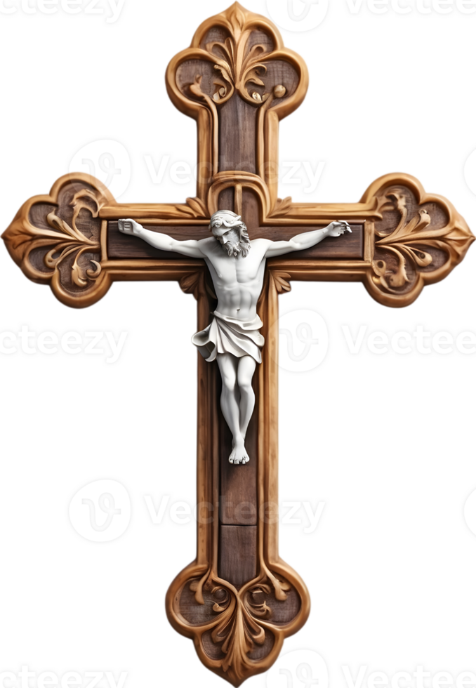 Christian cross, cross symbol, Christian faith, religious icon ai generative png