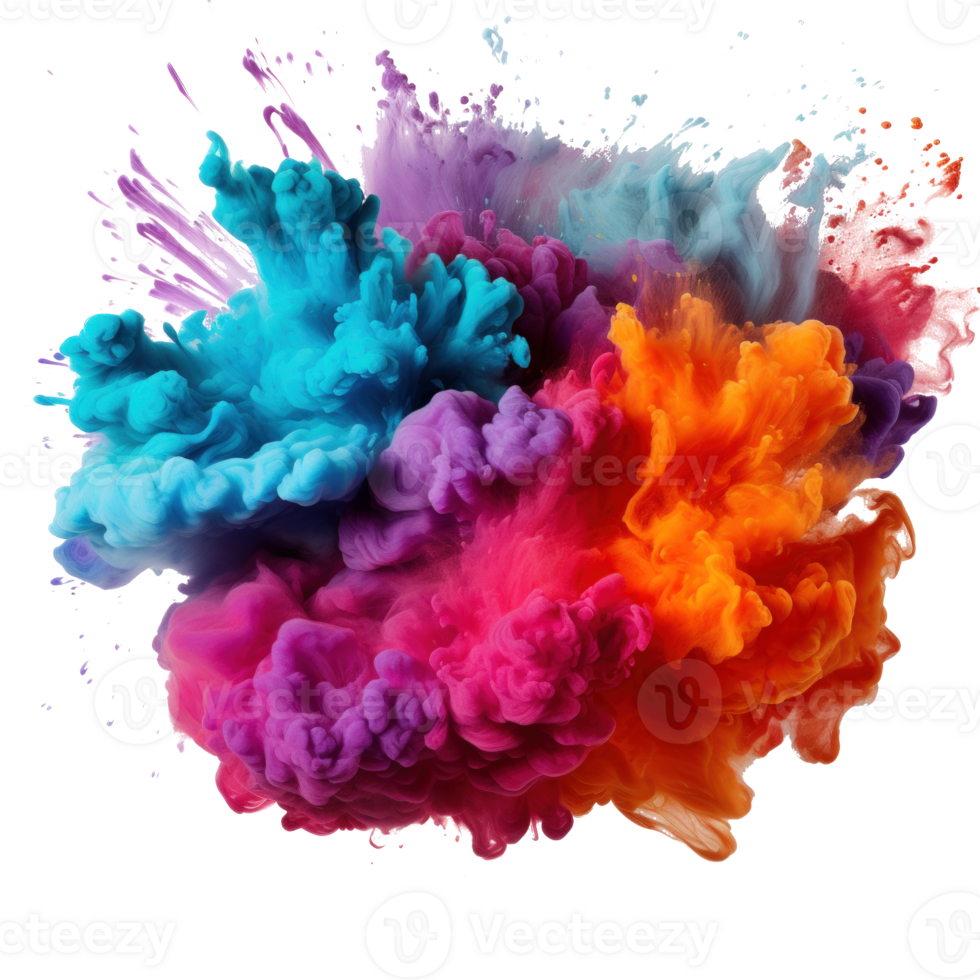 Multicolored Holi, Holli, Holly. bright splash isolated png