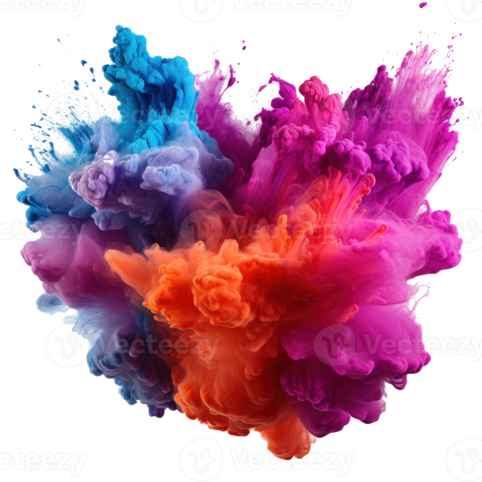 Multicolored Holi, Holli, Holly. bright splash isolated png