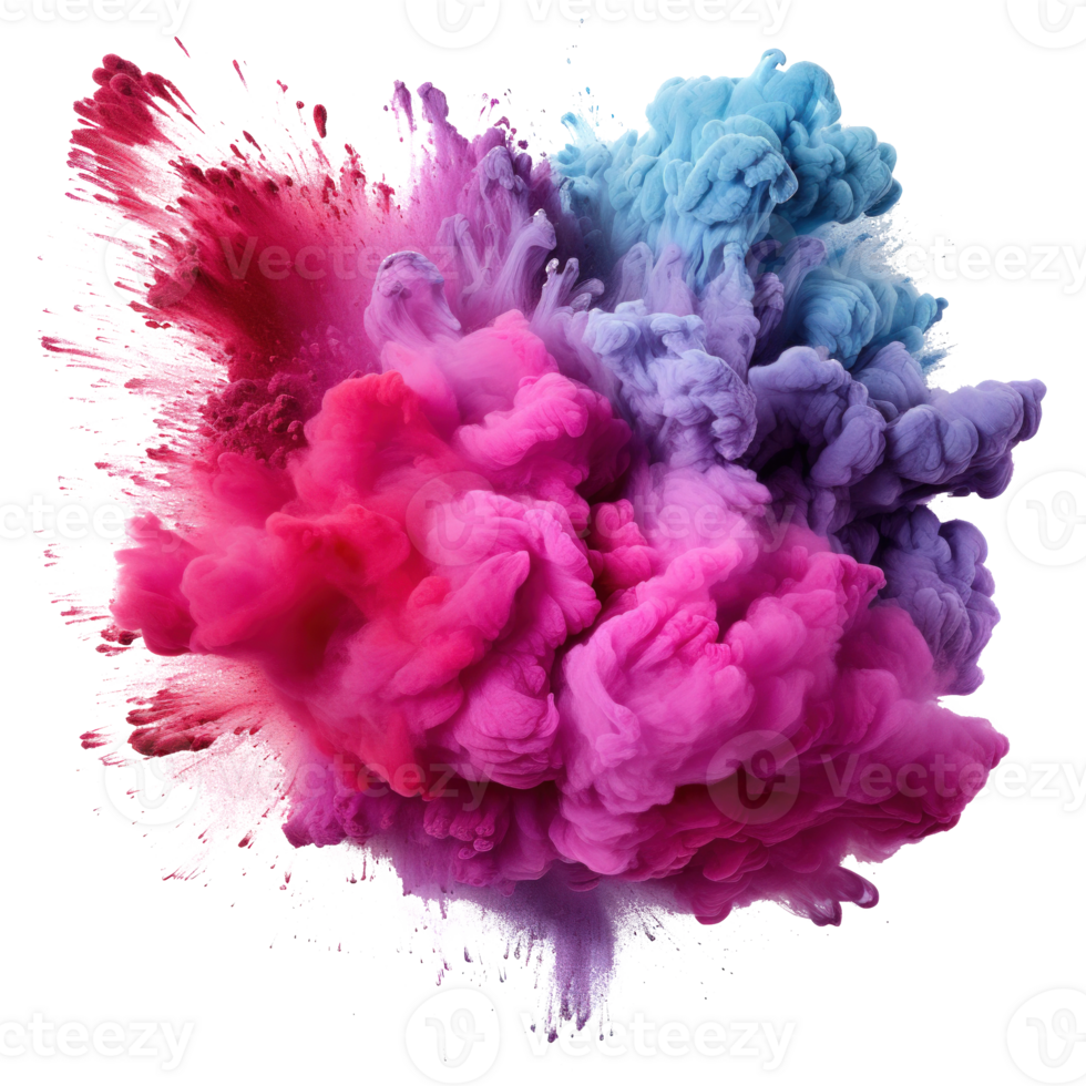 Multicolored Holi, Holli, Holly. bright splash isolated png