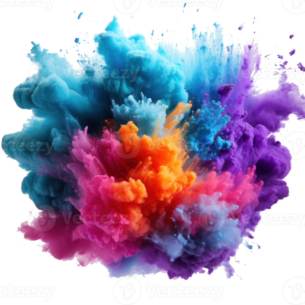 Multicolored Holi, Holli, Holly. bright splash isolated png