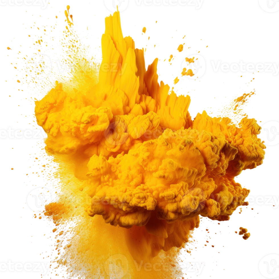 Yellow Holi, Holli, Holly. bright splash isolated png