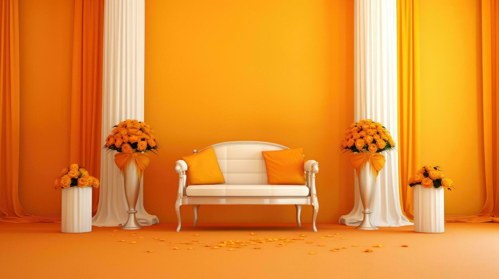 Mandarin Dreams Wedding Ambiance, generative AI photo