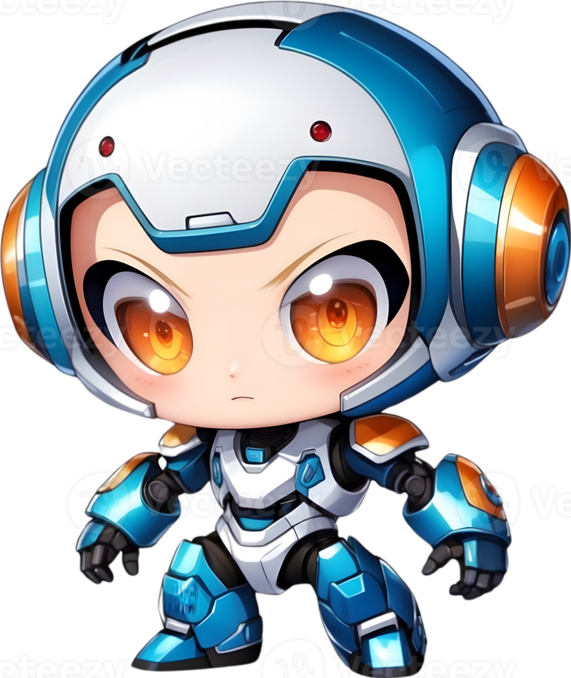 linda chico robot, adorable androide, chico robot diseño, amigable para niños robot ai generativo png