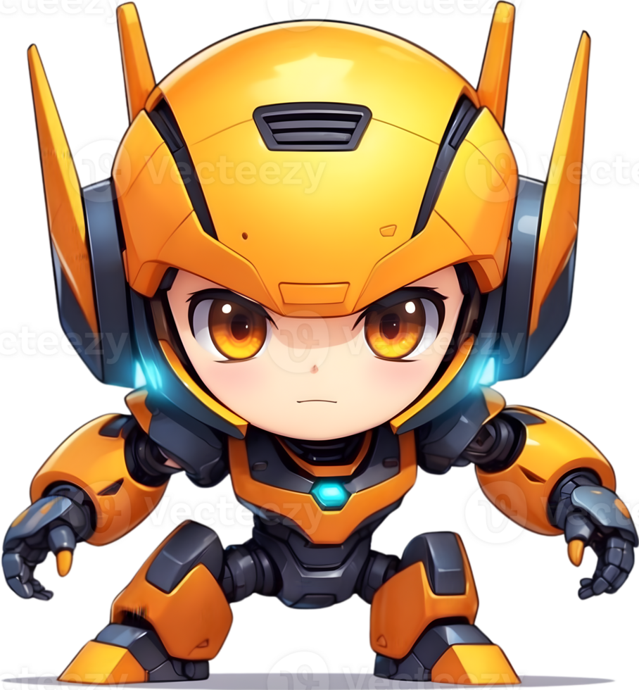 linda chico robot, adorable androide, chico robot diseño, amigable para niños robot ai generativo png