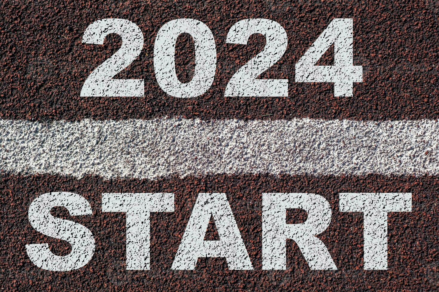 Start 2024 year concept, an athletics track engraved with Start photo