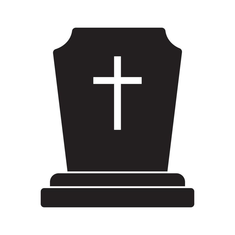 Tombstone icon. Rip grave icon vector. vector