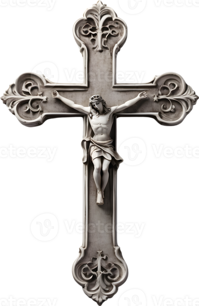 Christian cross, cross symbol, Christian faith, religious icon ai generative png