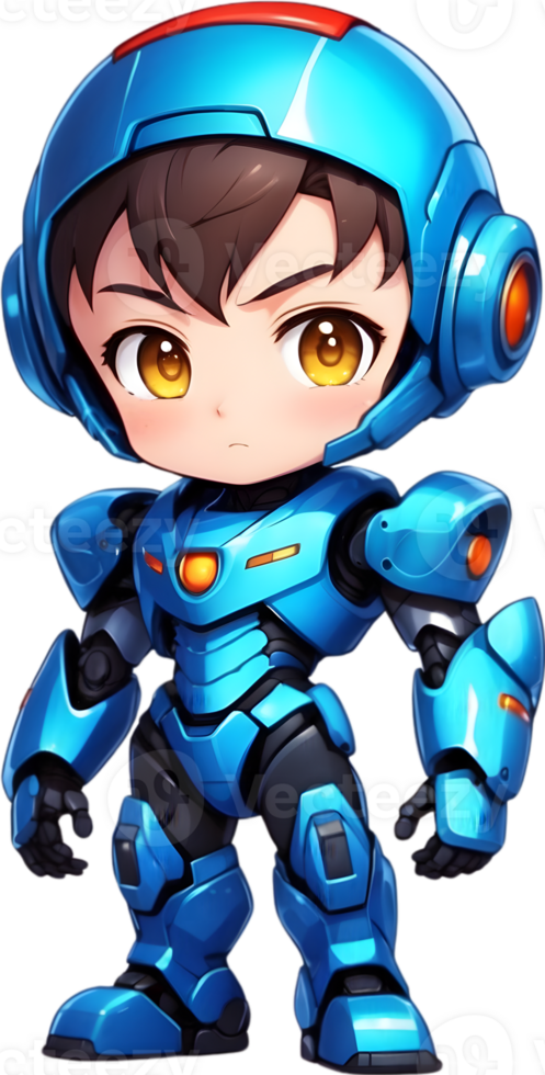 linda chico robot, adorable androide, chico robot diseño, amigable para niños robot ai generativo png