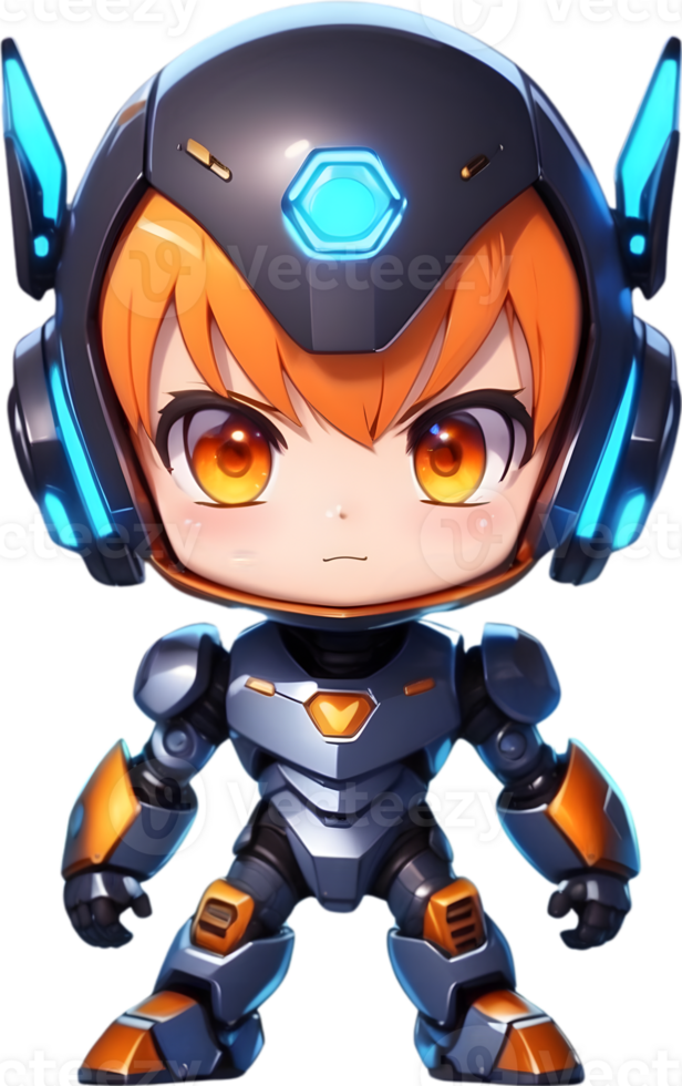 linda chico robot, adorable androide, chico robot diseño, amigable para niños robot ai generativo png