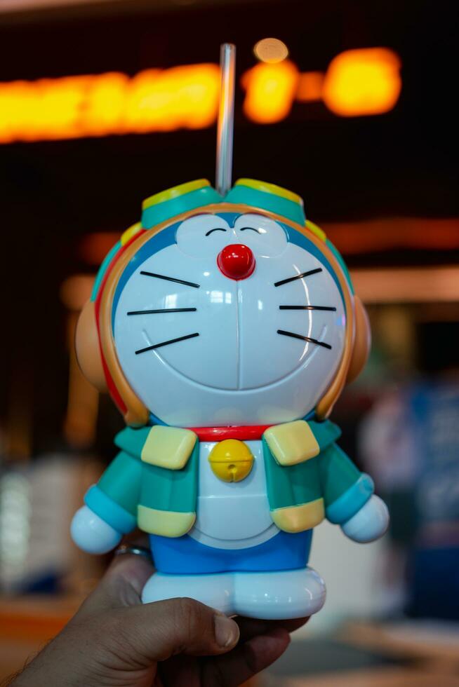 bangkok, Tailandia - octubre 8, 2023 promociones desde sf cine a Tailandia promover el película con doraemon el película 2023 nobita cielo utopía. foto