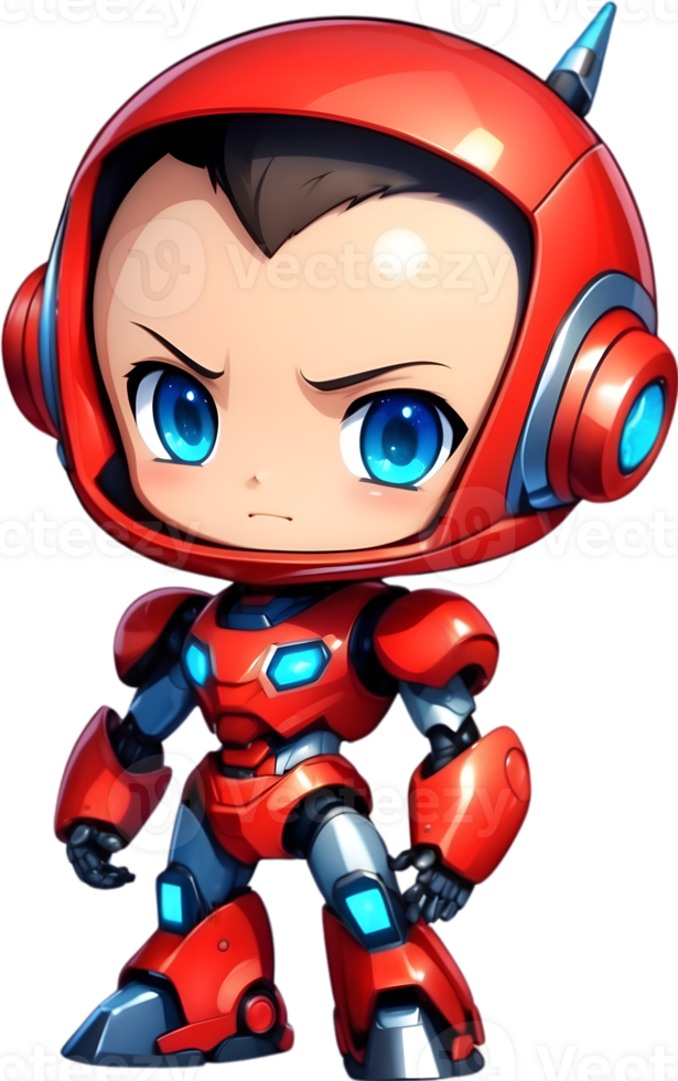 linda chico robot, adorable androide, chico robot diseño, amigable para niños robot ai generativo png