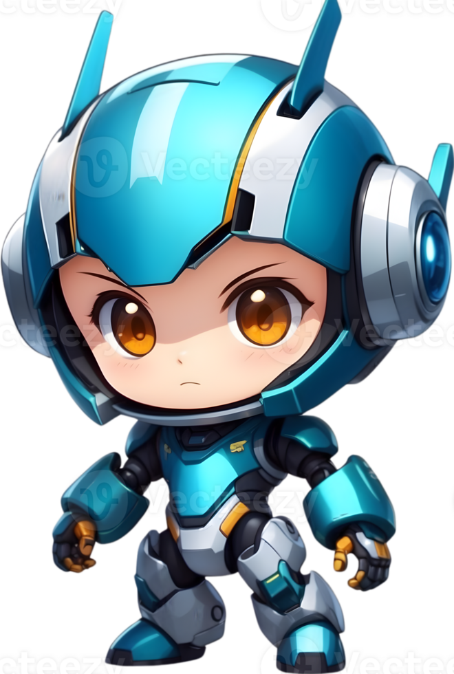 linda chico robot, adorable androide, chico robot diseño, amigable para niños robot ai generativo png