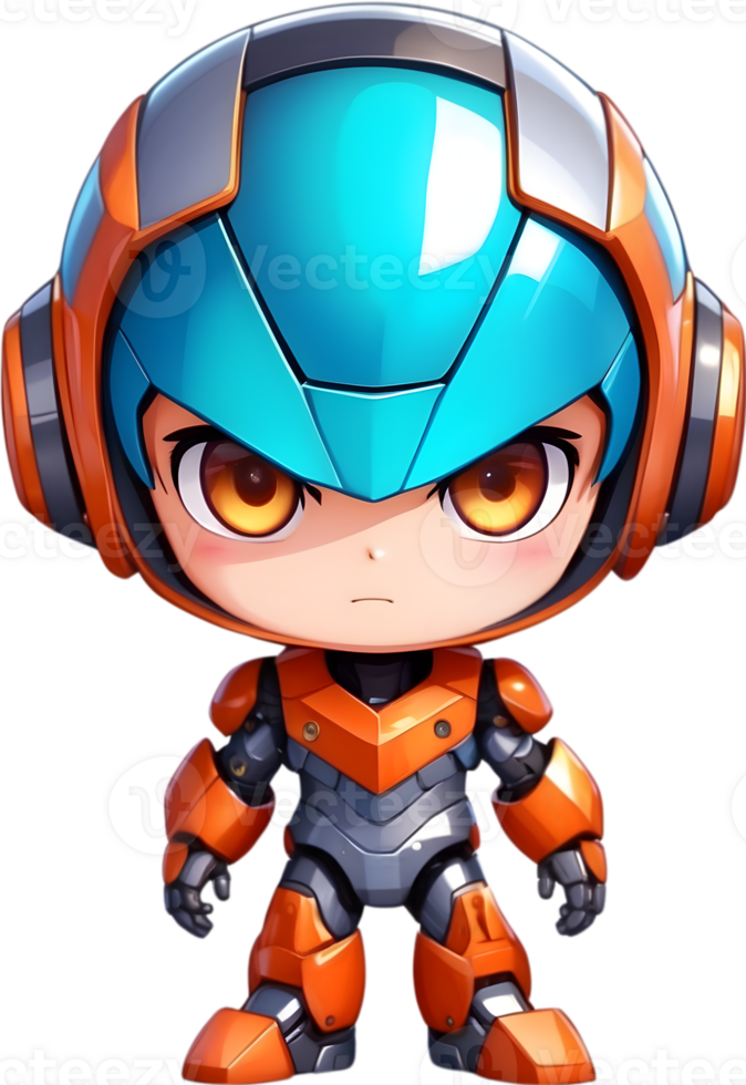 linda chico robot, adorable androide, chico robot diseño, amigable para niños robot ai generativo png