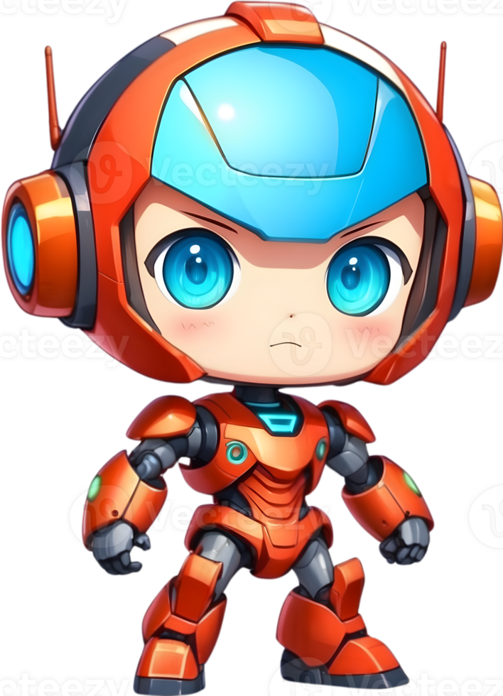 linda chico robot, adorable androide, chico robot diseño, amigable para niños robot ai generativo png