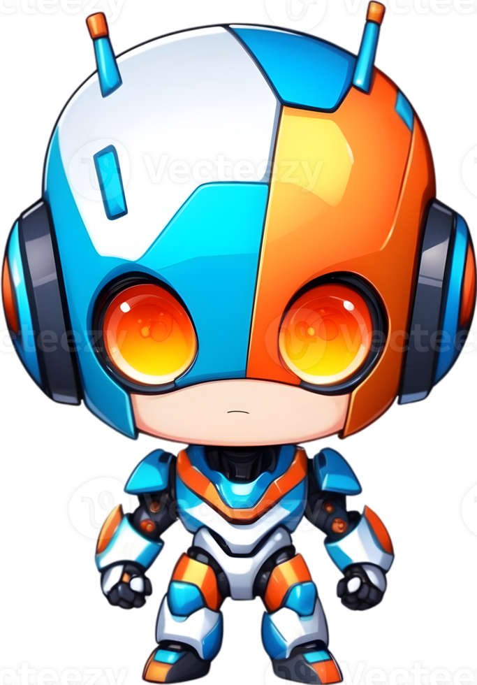 linda chico robot, adorable androide, chico robot diseño, amigable para niños robot ai generativo png