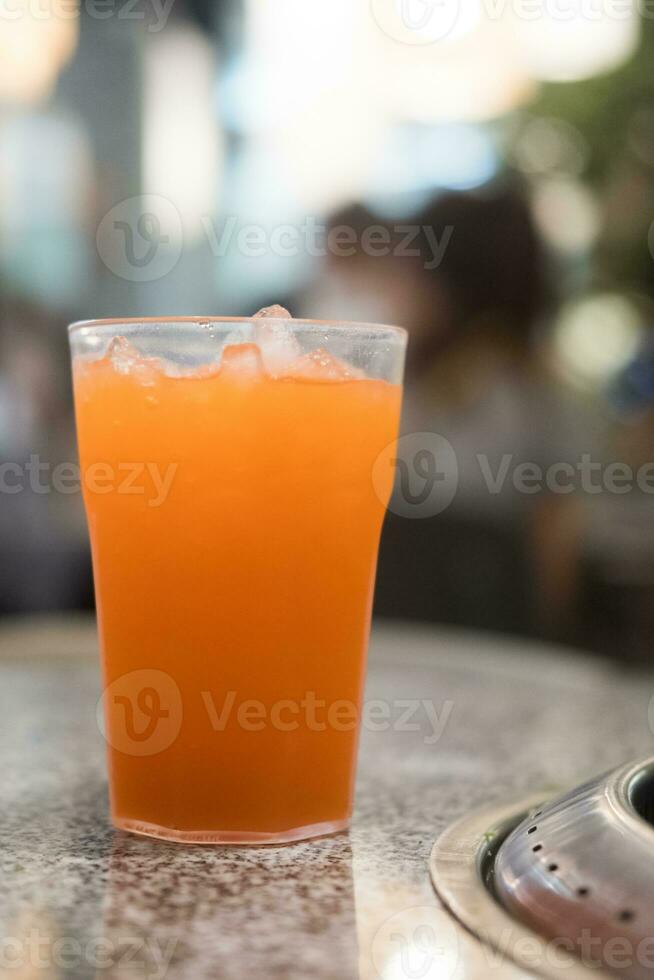 Cool of punch drink. summer non-alcoholic drink with ice photo
