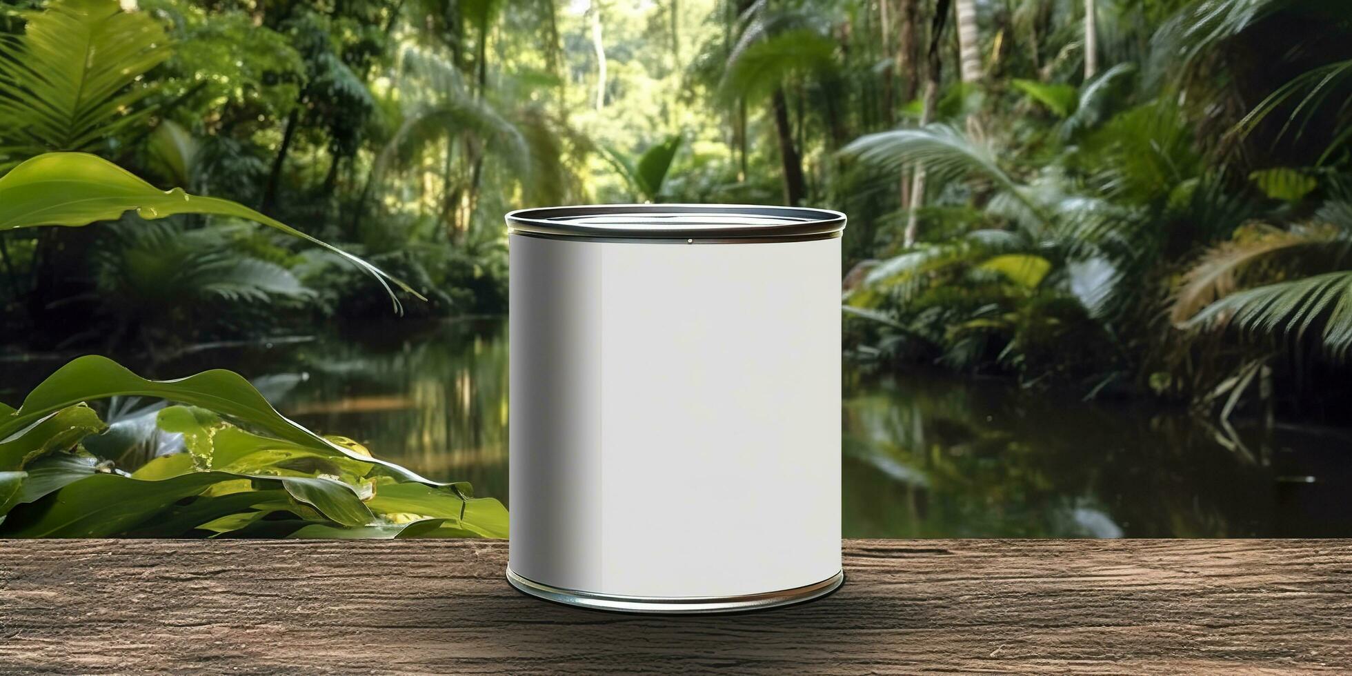 A mock up white cosmetic container. Generative AI photo