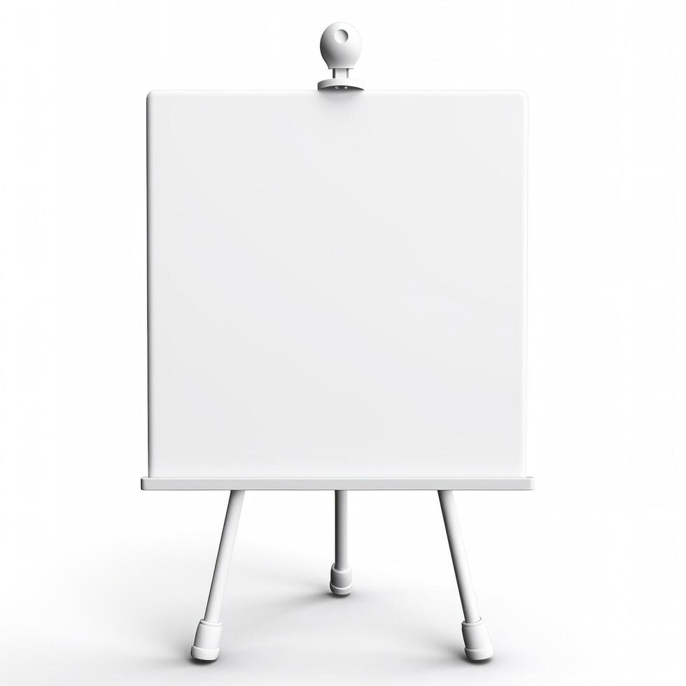 blank whiteboard on the wall. Generative AI photo