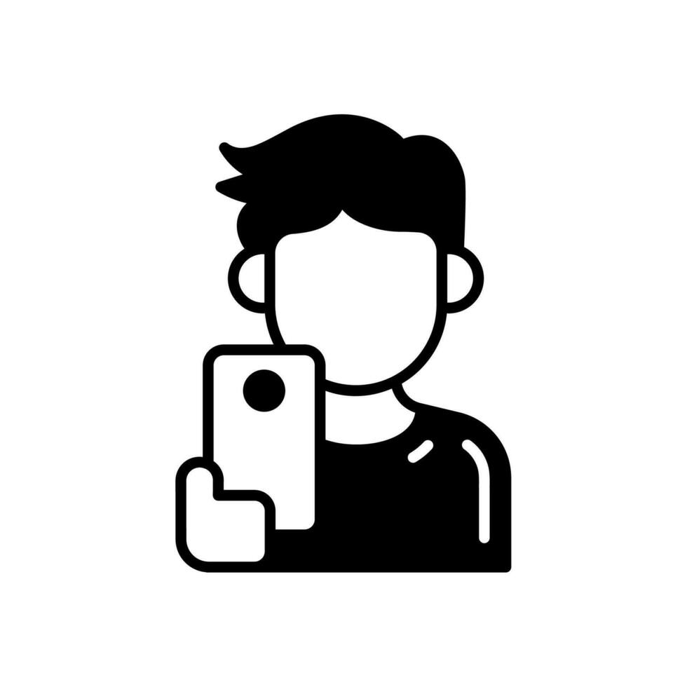 selfie icono en vector. ilustración vector