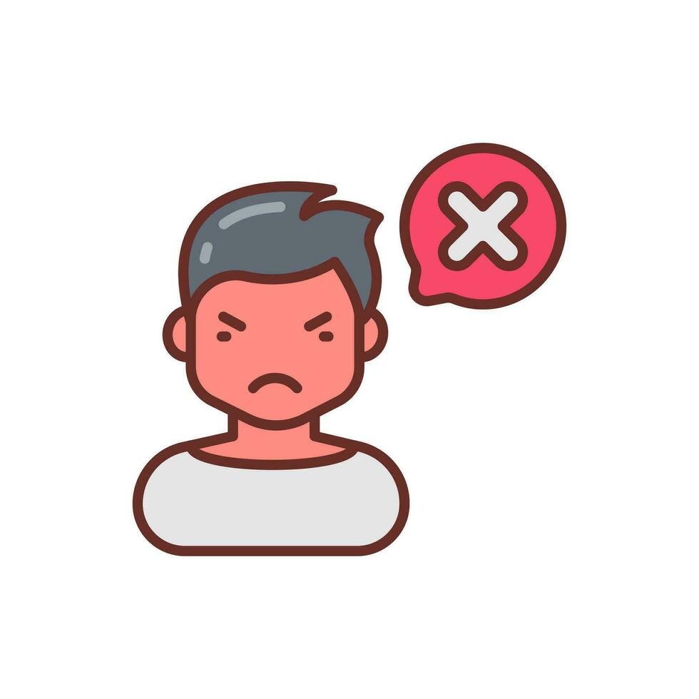 Dislike icon in vector. Illustration vector