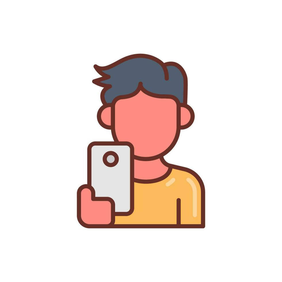 selfie icono en vector. ilustración vector