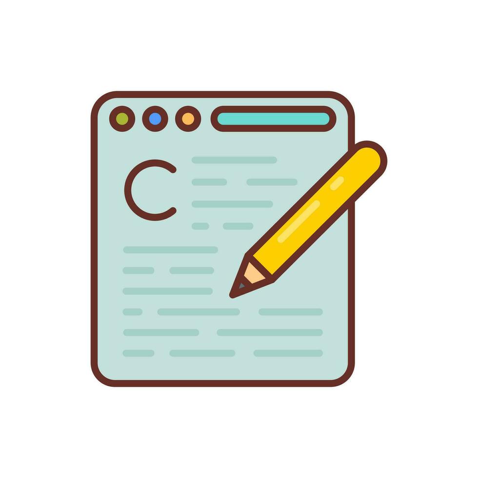 Copywriting icon in vector. Illustration vector