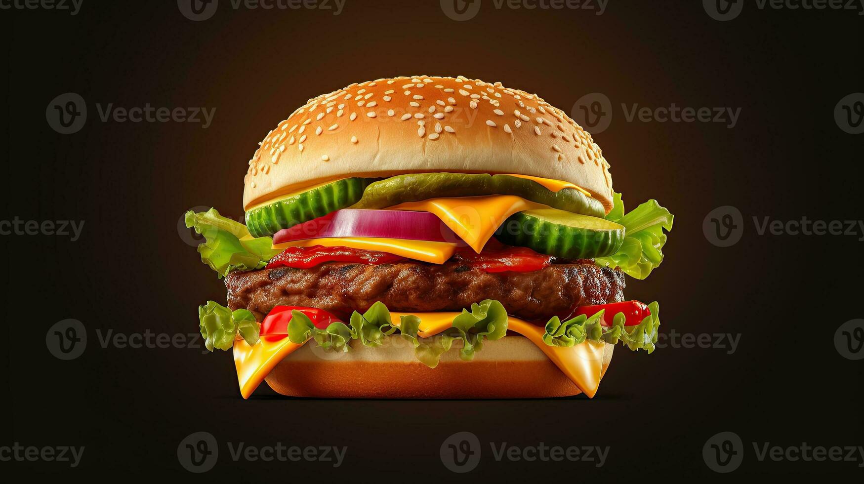 burger 3d Generative AI photo