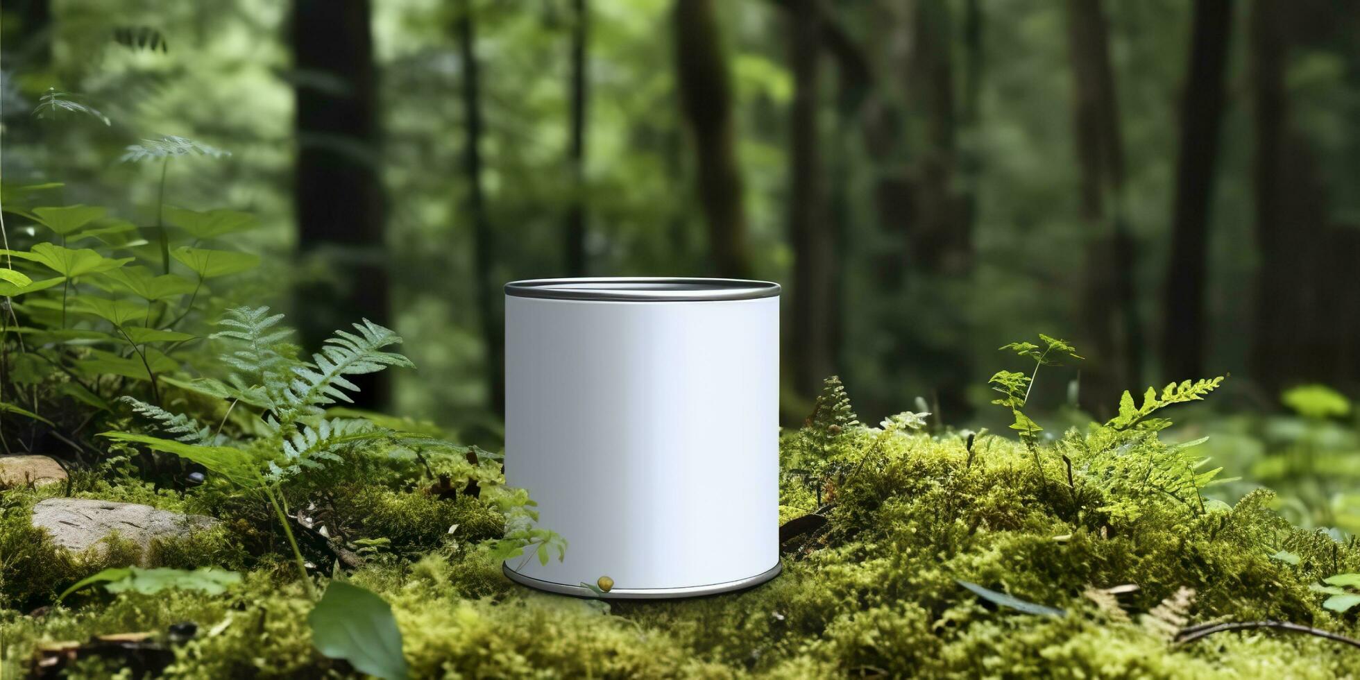 A mock up white cosmetic container. Generative AI photo