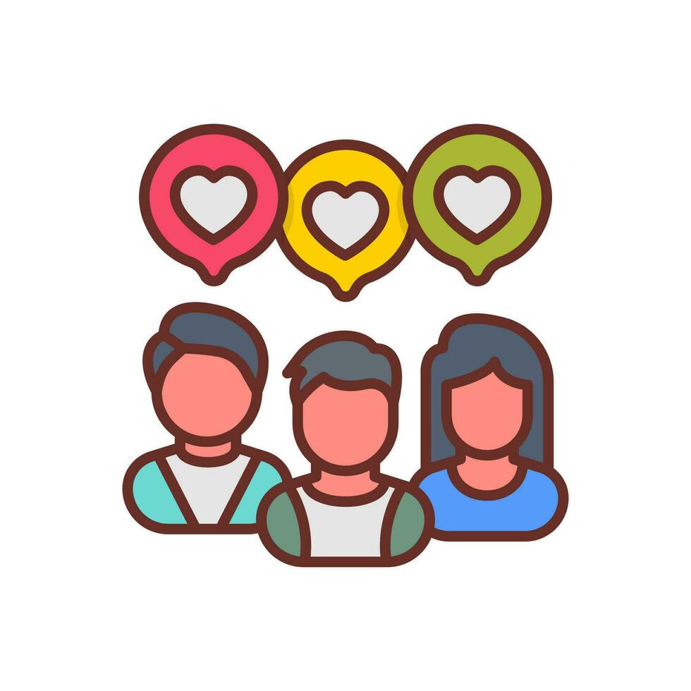 Community icon in vector. Illustration vector