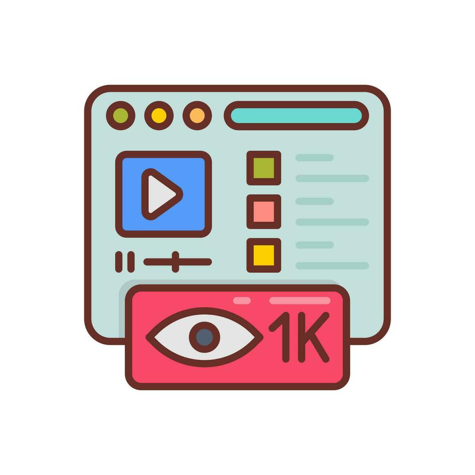Views icon in vector. Illustration vector